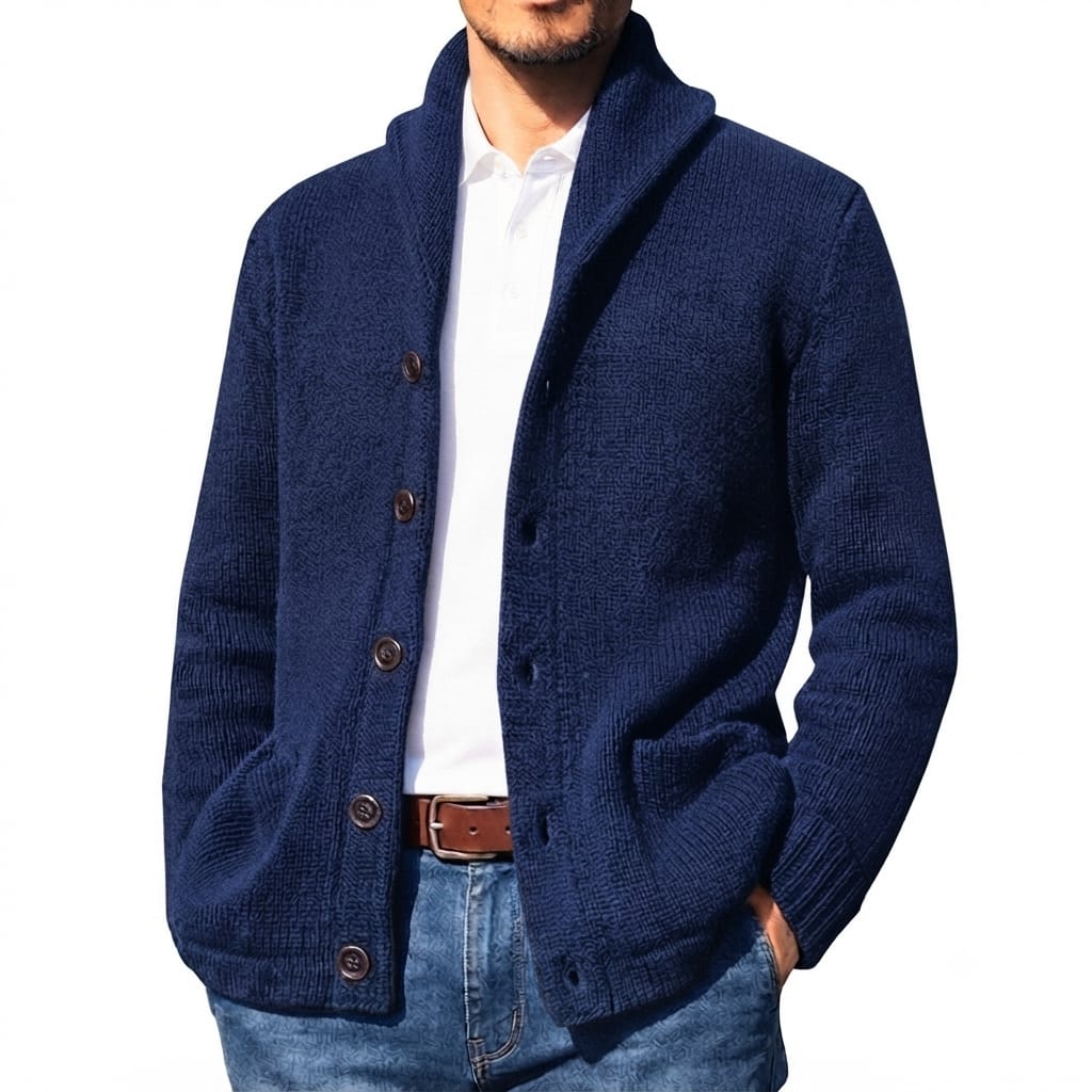 CARDIGAN de Punto Tejido Premium con Cuello Solapa | Elegancia Versátil y Cómoda