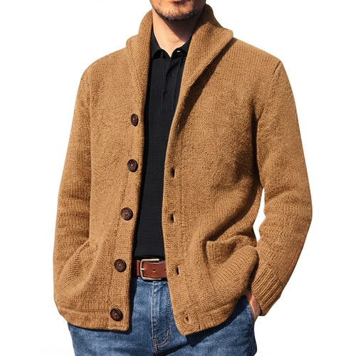 CARDIGAN de Punto Tejido Premium con Cuello Solapa | Elegancia Versátil y Cómoda